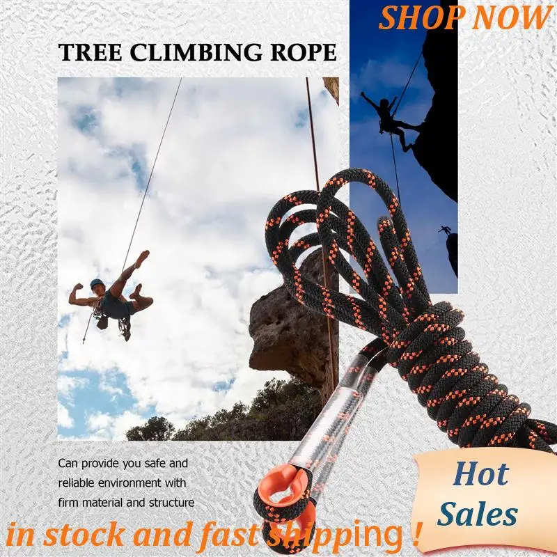 

ABVB-5M 8 Mm Thickness Tree Rock Climbing Cord Outdoor Safety Hiking Rope High Strength Safety Sling Cord Rappelling Rope