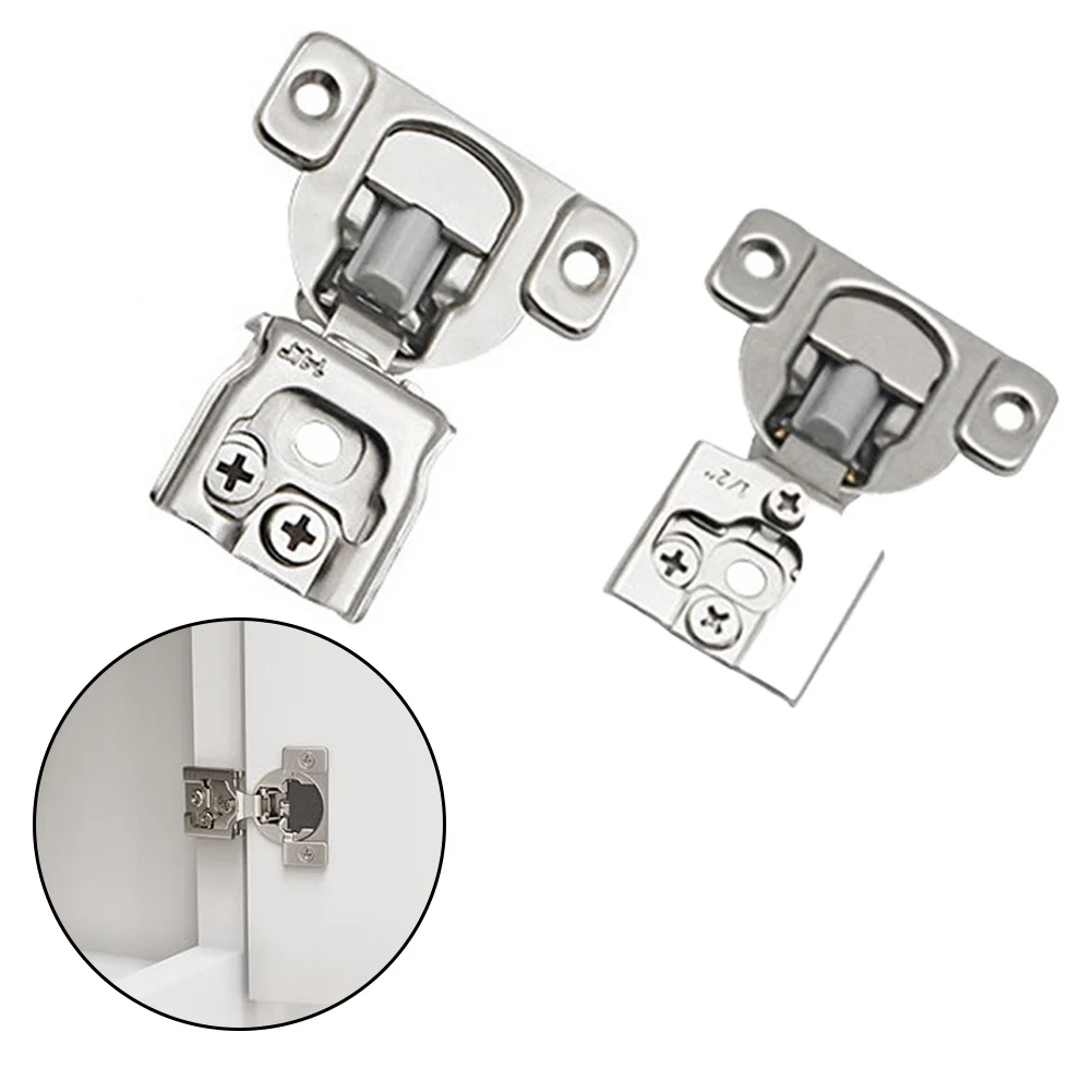 2 adet Dolap Kapı Menteşeleri Yavaş Kapanan Gizli Menteşeler 105 Derece Açılma Açısı 3 Yollu Ayarlanabilir Tamponlama Sönümleme Sessiz Menteşe