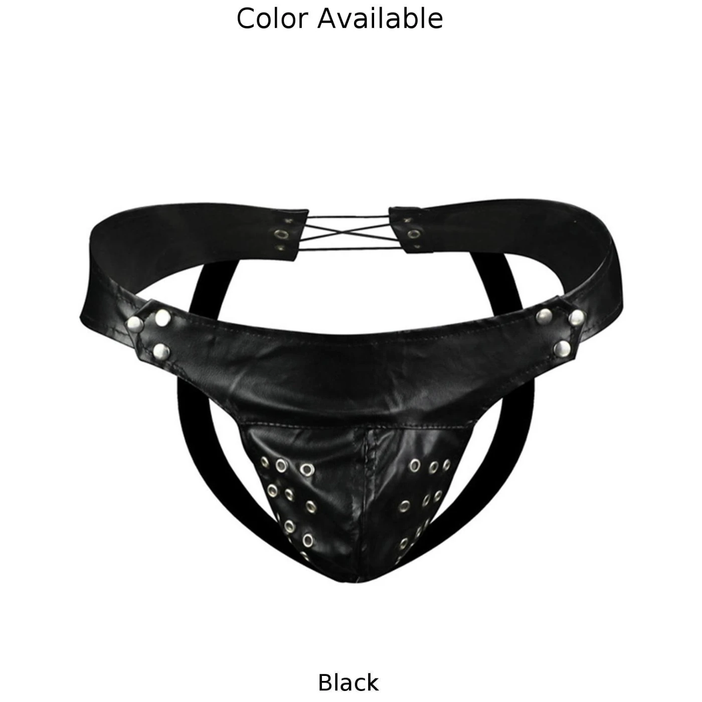 High Quality Home Bedroom Underpants Underwear Sexy Spandex Leather Mens Metal Ring 64-94cm/25.2-37 Inch Briefs