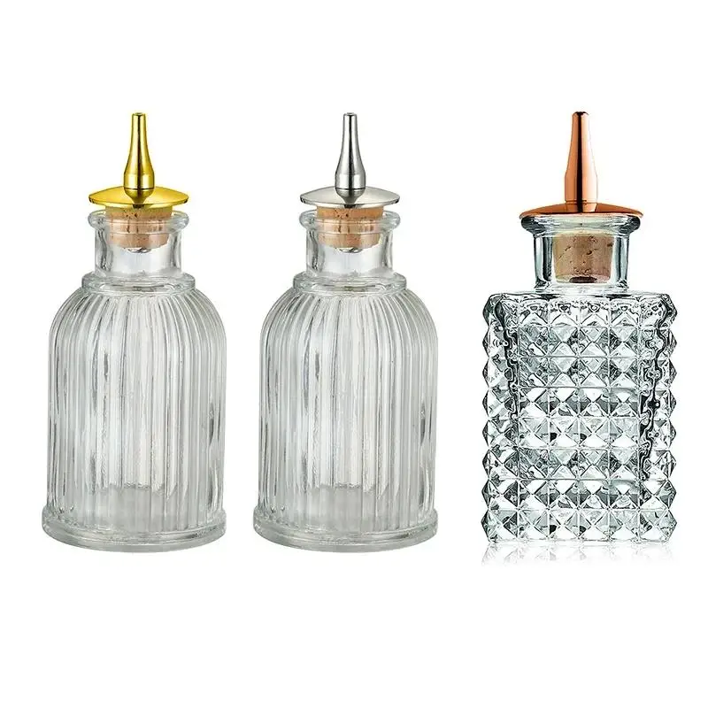 

Bitters Bottle - Glass Vintage Bottle, Decorative Bottles with Dash Top, Dasher Bottles for Making Cocktail Great For Bartender