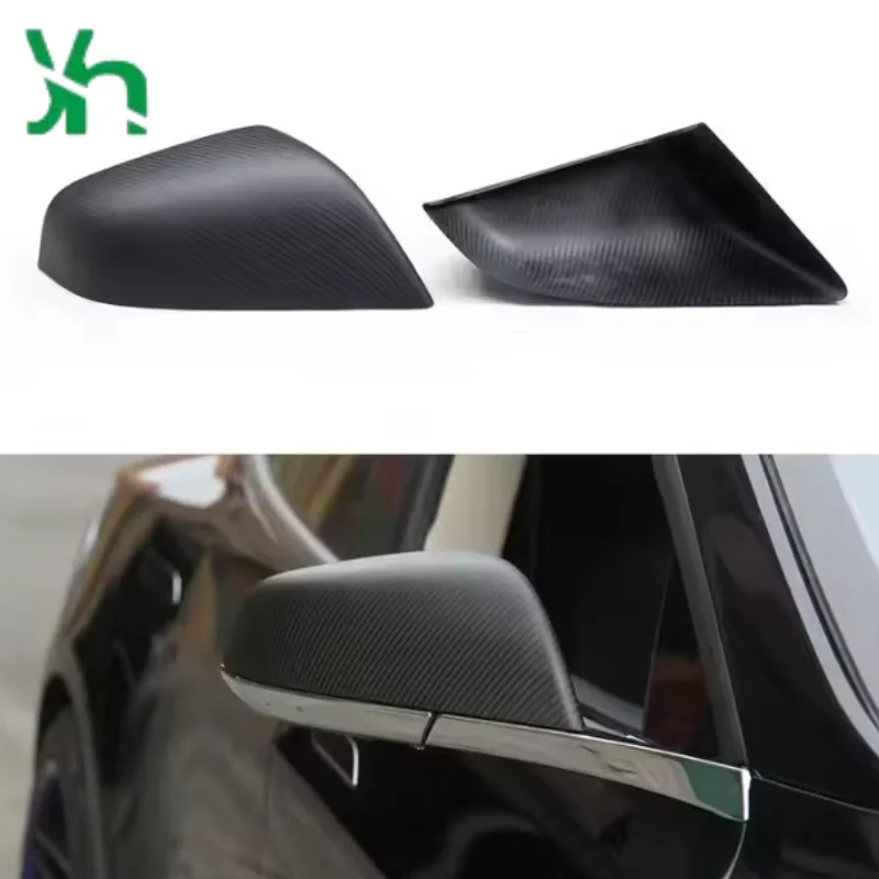 マットカーボンファイバーミラーカバー 2014-2020 テスラ モデルS 外装アクセサリー 2個入り