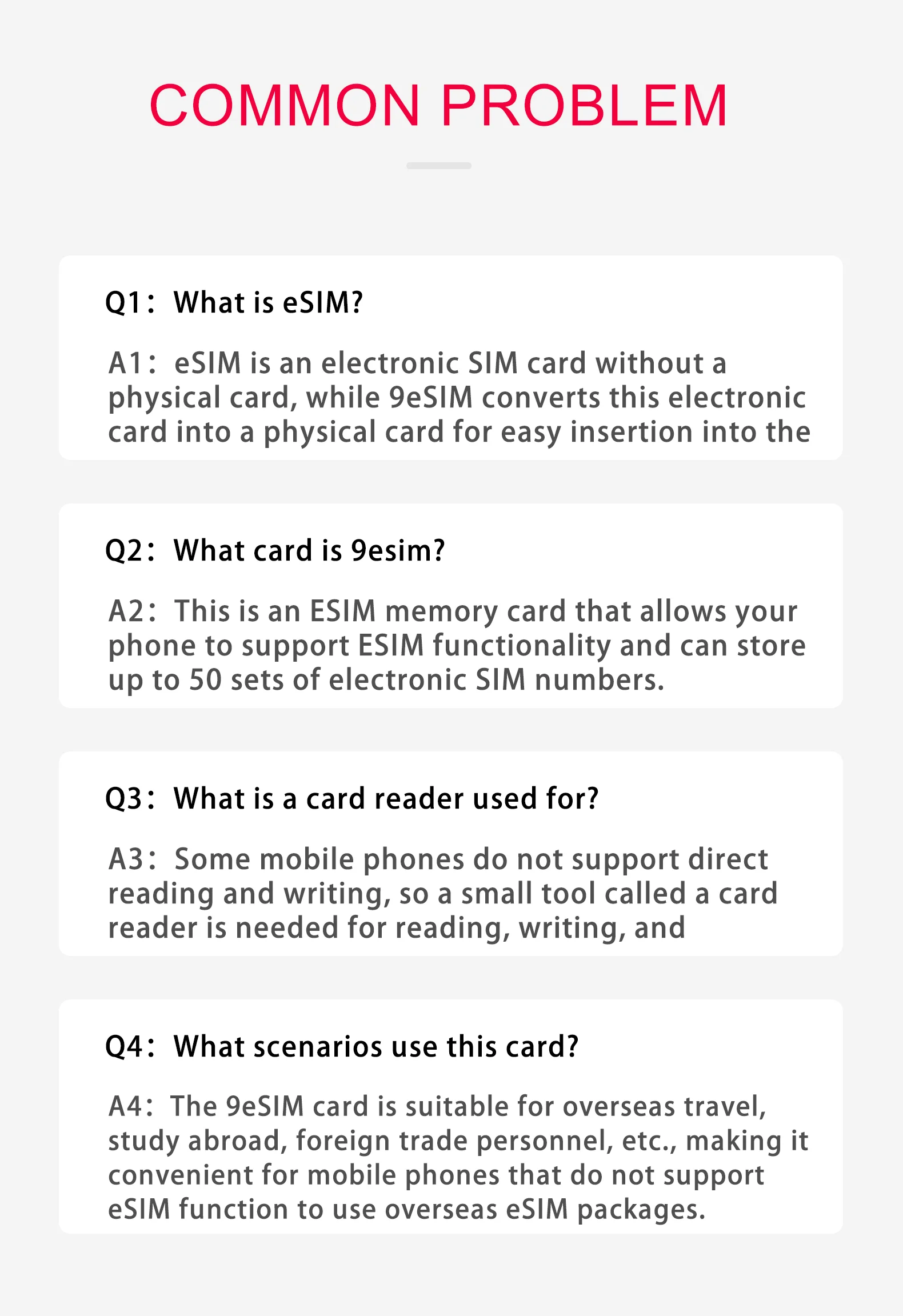 9esim V3 Physical ESIM Write Card Mobile Unlimited Download Profile Compatible with ESIM Unlocked Mobile Phones Support STK Menu