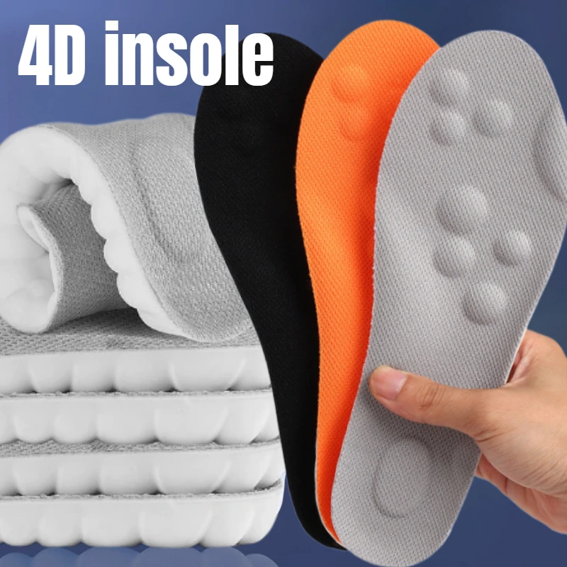 

1/2/4Pairs High Elasticity Latex Sport Insoles Soft Shoe Pads Arch Support Orthotic Insoles Breathable Deodorant Insole
