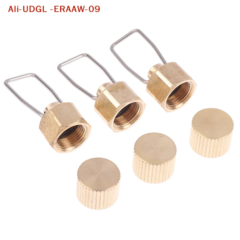 to 5Pcs Outdoor Camping Burner Cover, Flat Gas Cylinder Anti-leak Cap, Liquefied Gas Connection-Line Blocking Accessories
