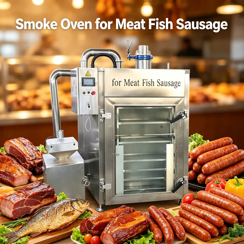 Industrial Smokehouse 50‑200kg Batch Processing Oven Uniform Heating for Meat Food Production Workshop Customized