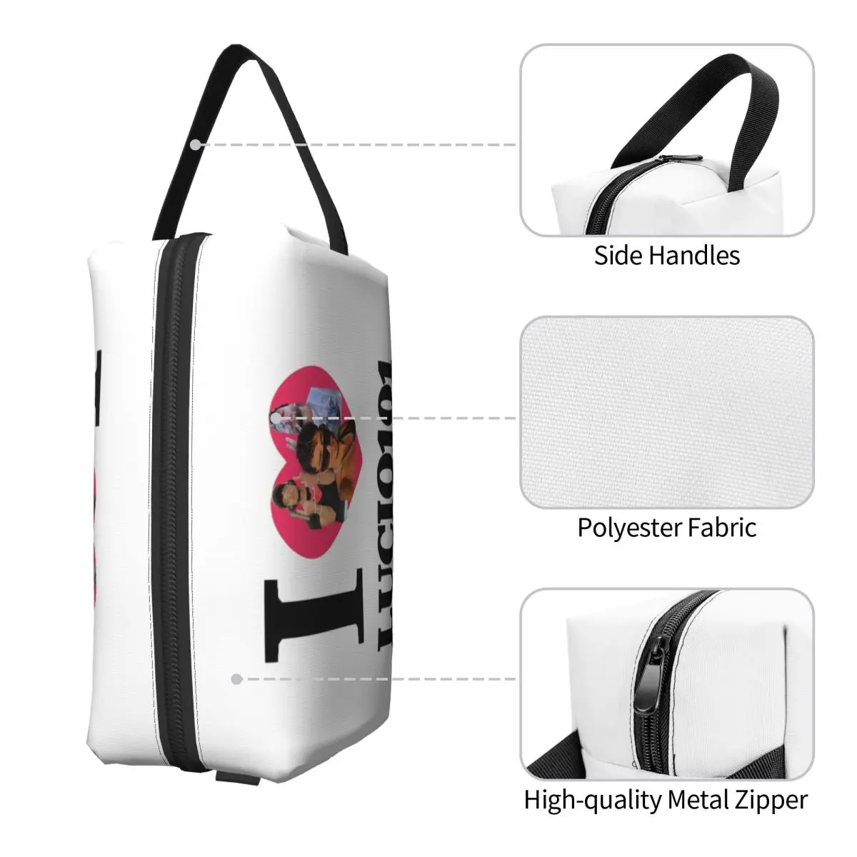 I Love Lucio101 Makeup Bag Cosmetic Organizer Storage Dopp Kit Toiletry Cosmetic Bag for Women Beauty Travel Pencil Case