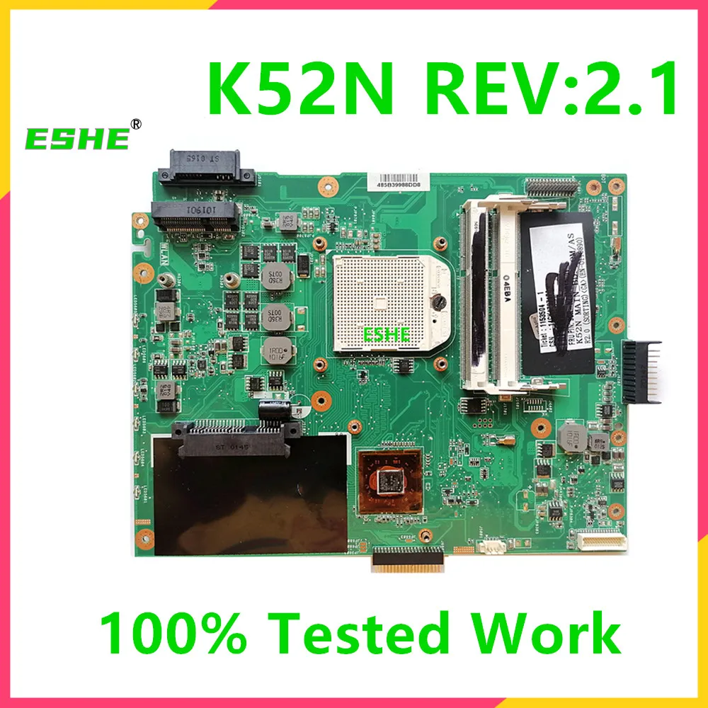 

K52N REV:2.1 For ASUS K52 X52N K52N A52N Laptop Motherboard 100% test work