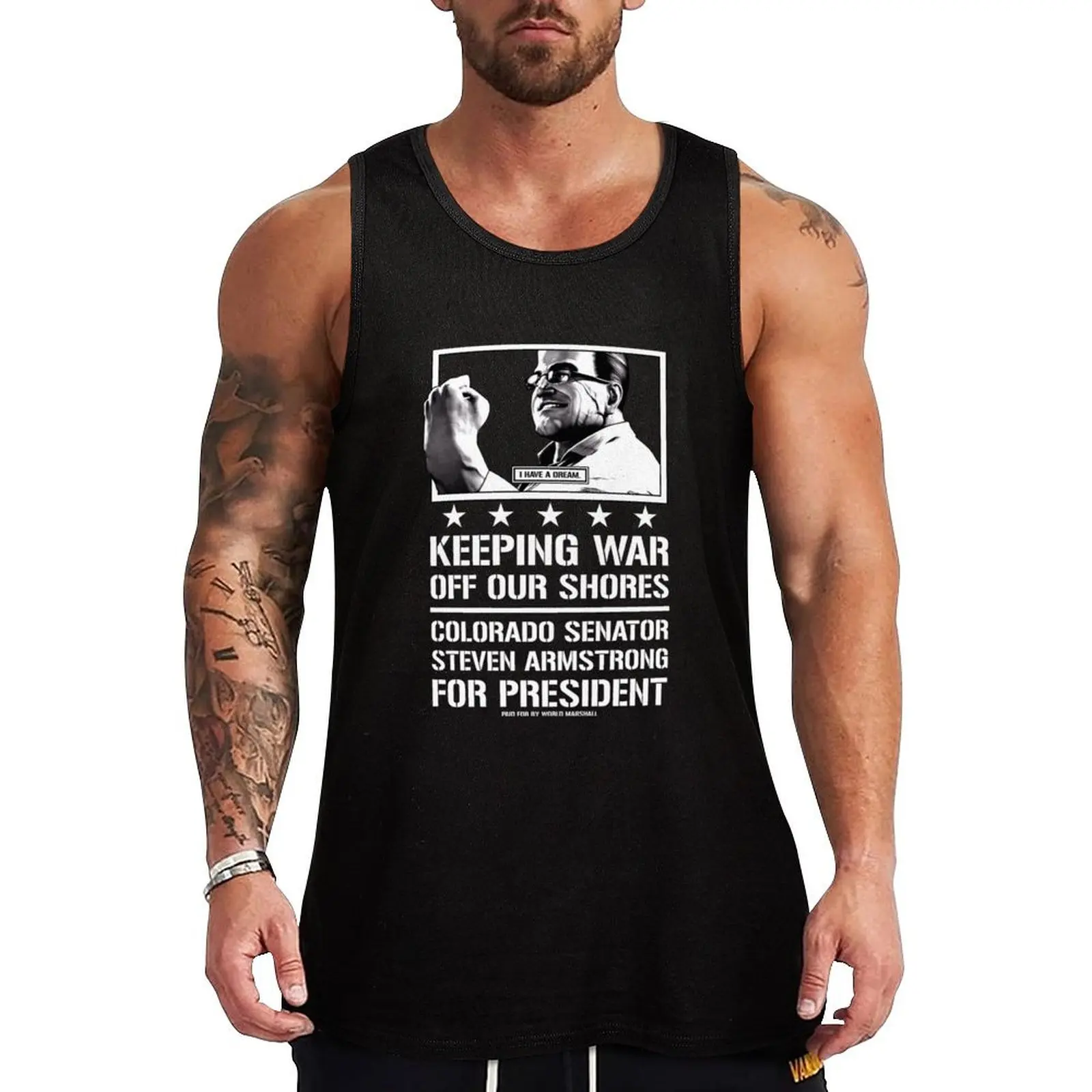 Senator Armstrong Tank Top sleeveless gym shirts male Fitness men clothing