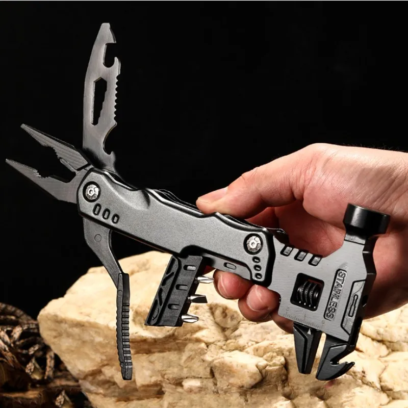 

Outdoor tools,black multi-functional adjustable wrench combination,universal folding pliers