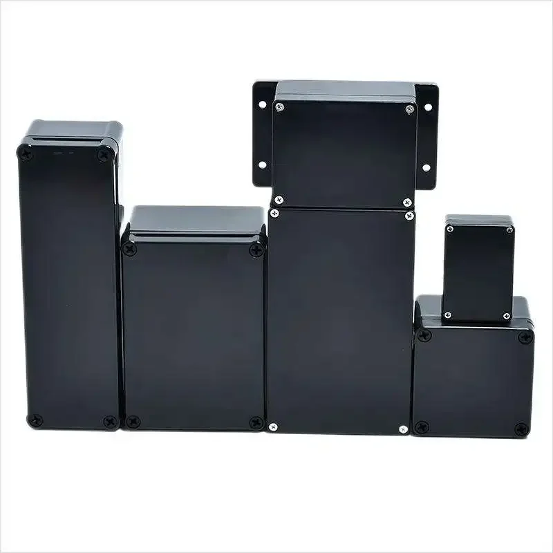 Black Box Outdoor Waterproof Case Plastic Box Electronic Project Case Instrument Waterproof Junction Box Housing
