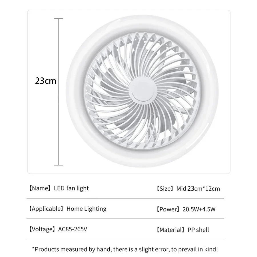 Imagem -03 - Smart Silent Ventiladores de Teto com Controle Remoto Luz Led Lâmpada Quarto Sala de Estar 30w E27 Conversor Base