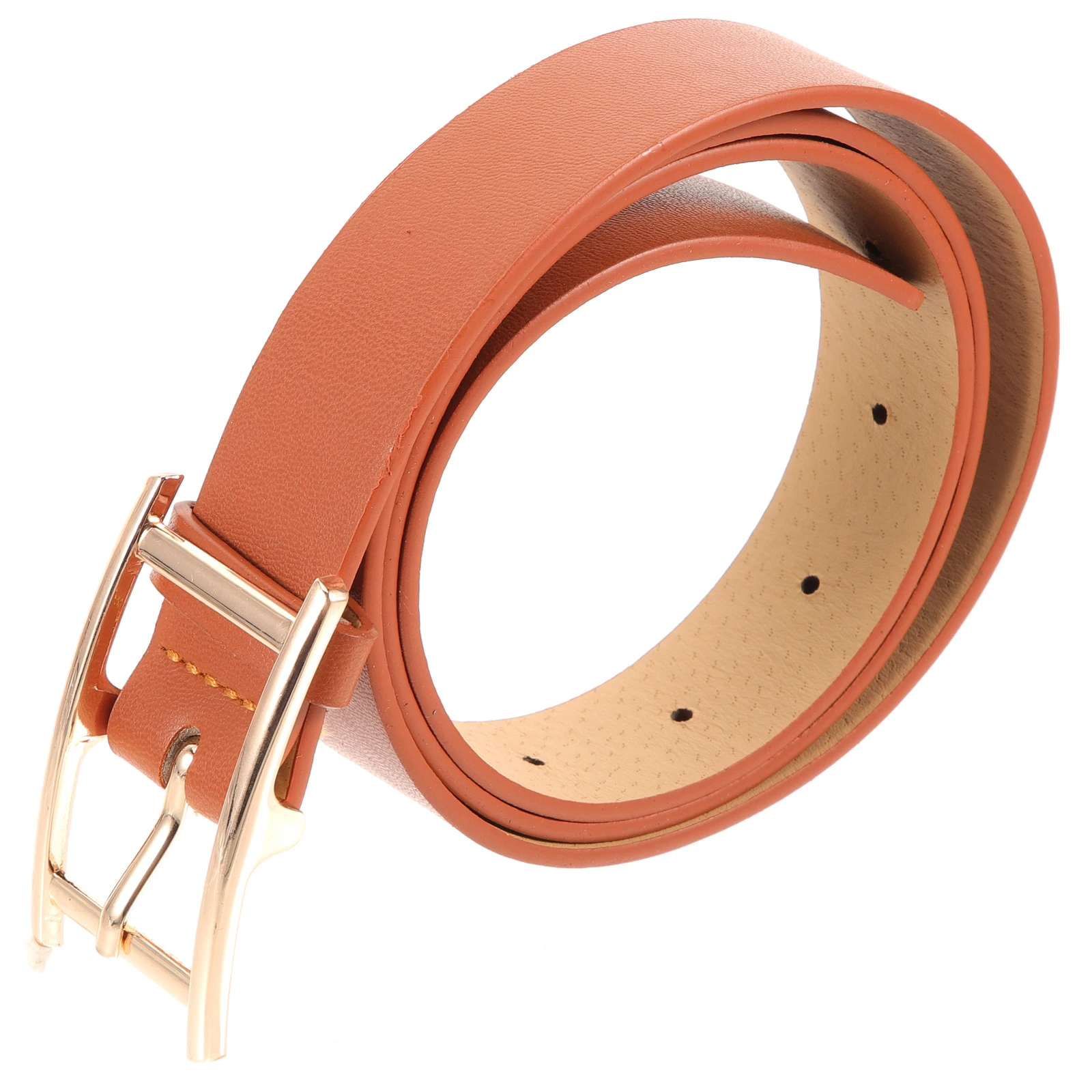 

Metal Alloy Day Buckle Belt Women Adjustable Length Camel Color Fashion Accessory Dress Pants Skirt Jeans Waist Belts Women