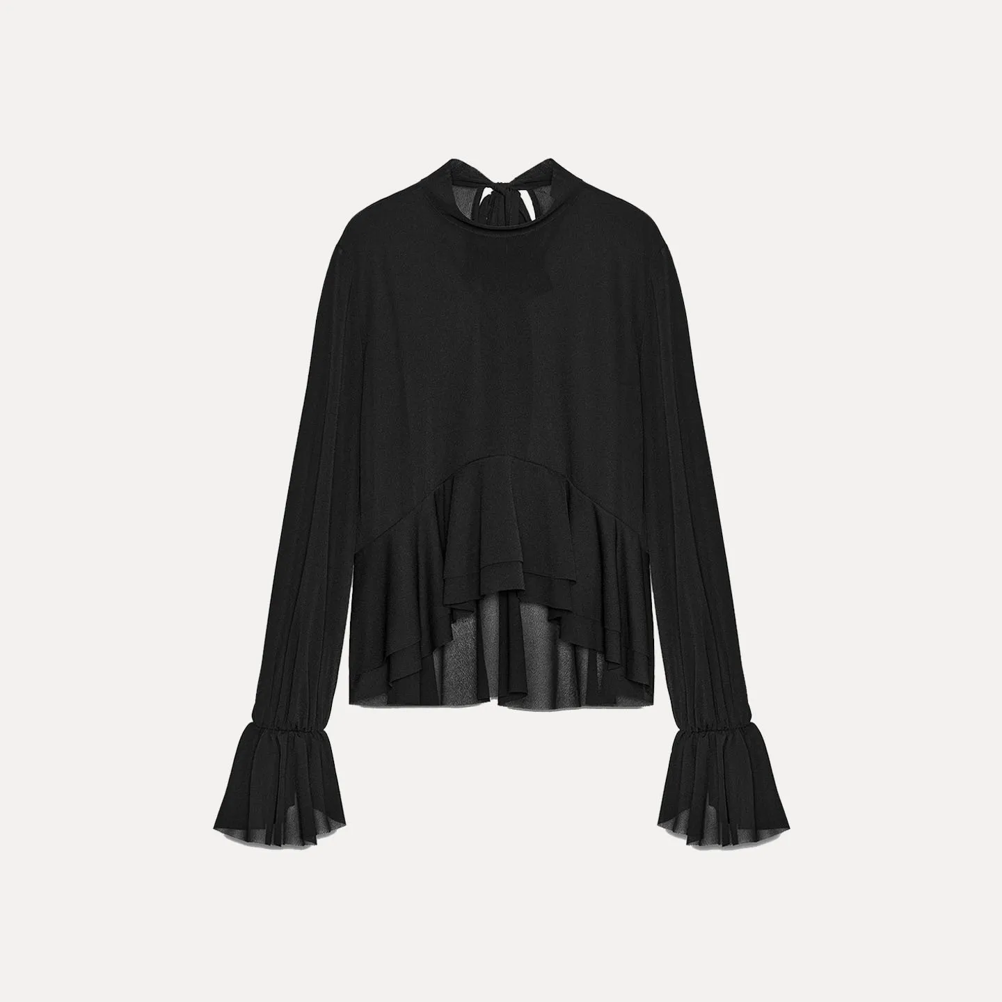 Haut drapé décoratif en couches pour femmes, décontracté, irt, automne 2025, Ele Sle, coupe ample, Long, Sve, sans fonction spéciale