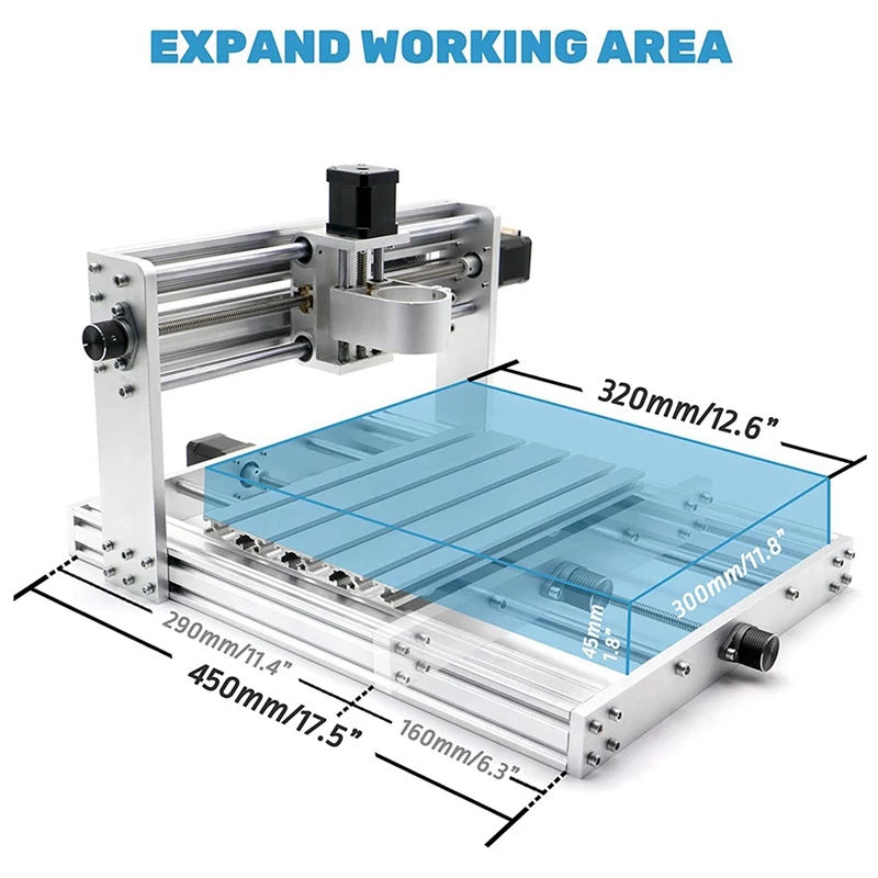3018 kit cnc para extensão do eixo Y, 3040, compatível com 3018 max e 3020 max, máquina router