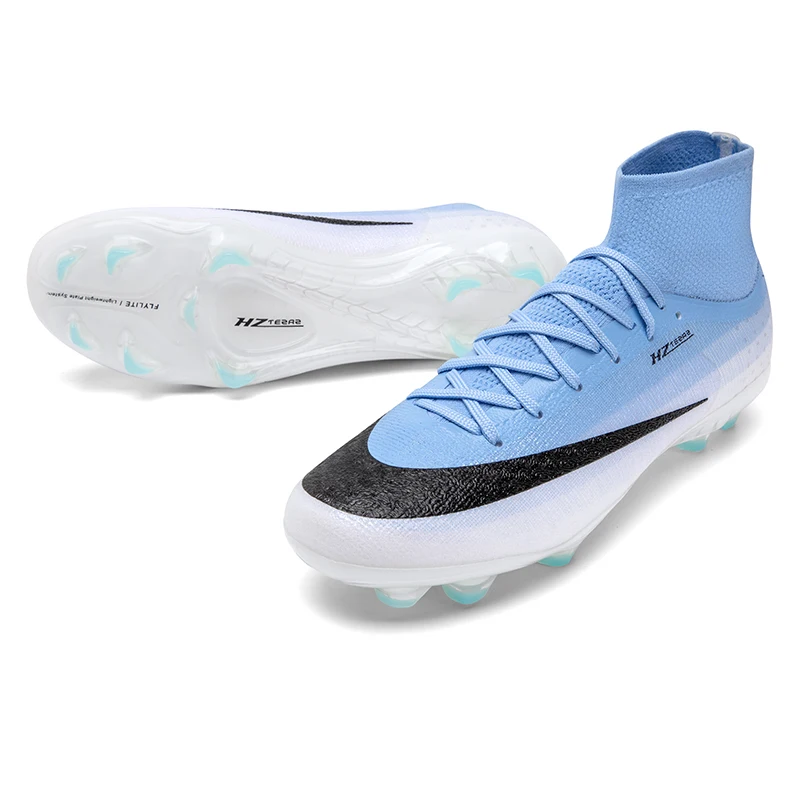 

New Mens Soccer Shoes Cleats Professional Football Boots High-Tops Non-Slip Spikes for Big Boys Training Sneakers Breathable