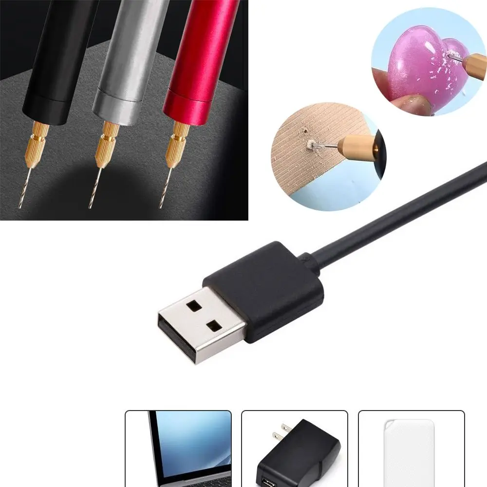 

Micro Jewelry Making Electric Grinder Engraving Pen Electric Hand Drill DIY Drilling USB Drill Metal Hole Punch Machine