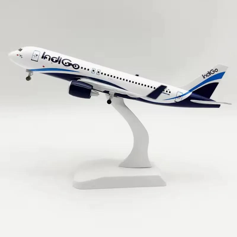 طائرة محاكاة 20 سنتيمتر سبيكة معدنية النيلي الخطوط الجوية A320 320 نموذج طائرة طائرة لعب اطفال نموذج طائرة الطيران التعليمية