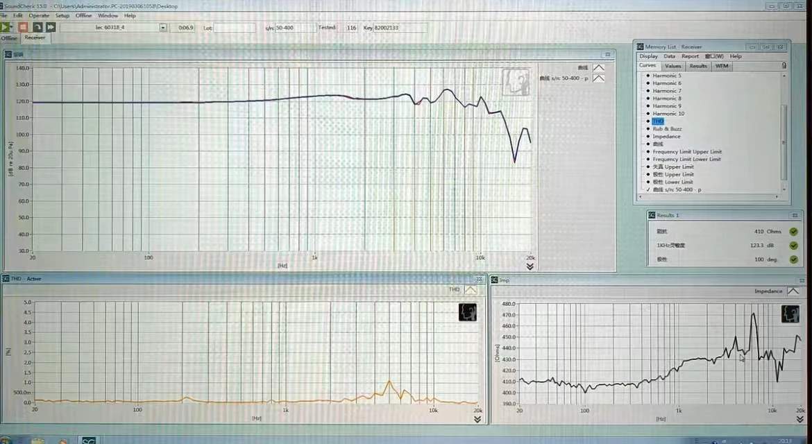50mm speaker unit 400ohms Beryllium film 122db 20-20khz 2pcs