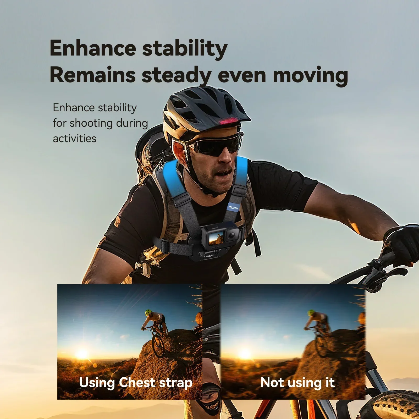 TELESIN Quick-Release Chest Strap for Gopro Hero 13 12 11 10 9 DJI OSMO Action 5 4 3 Insta360 Accessorie Sport Camera Equipment - Image 5