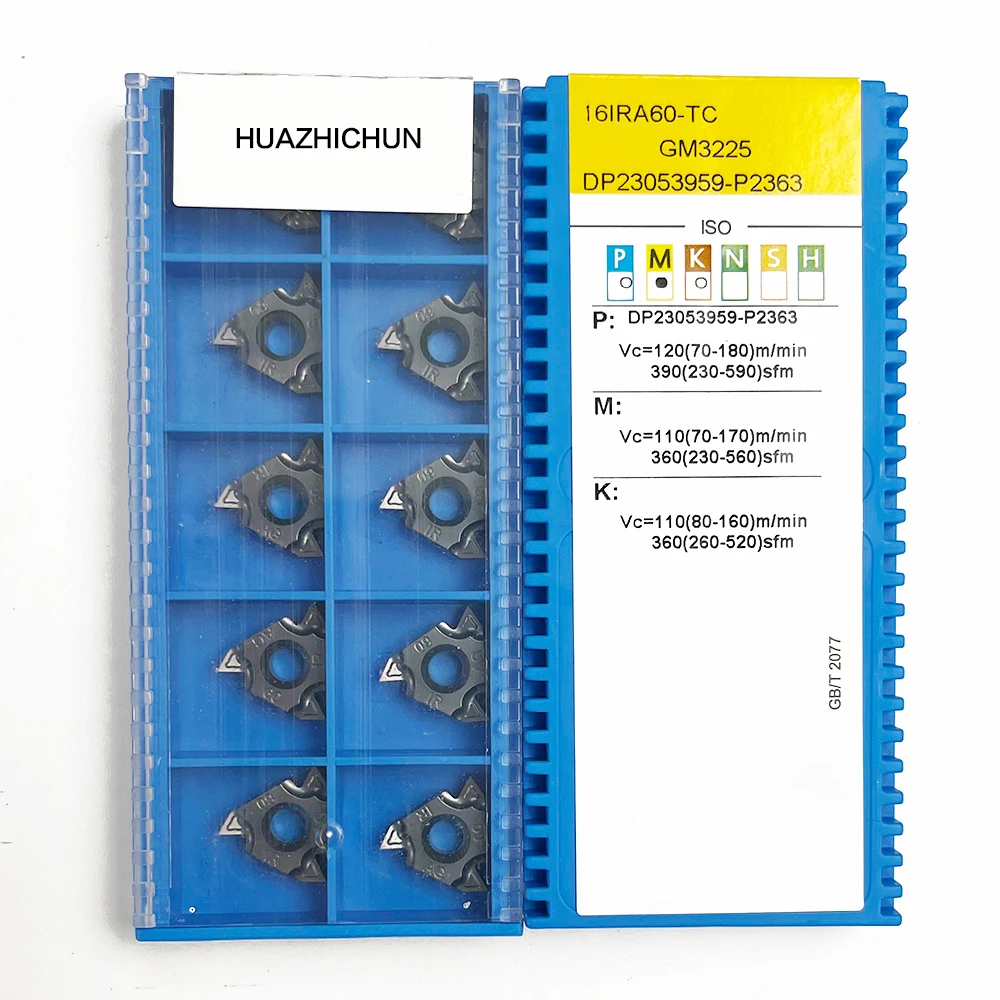

HUAZHICHUN 16IRAG60-TC GM3225 Carbide Inserts Milling Cutter Tool