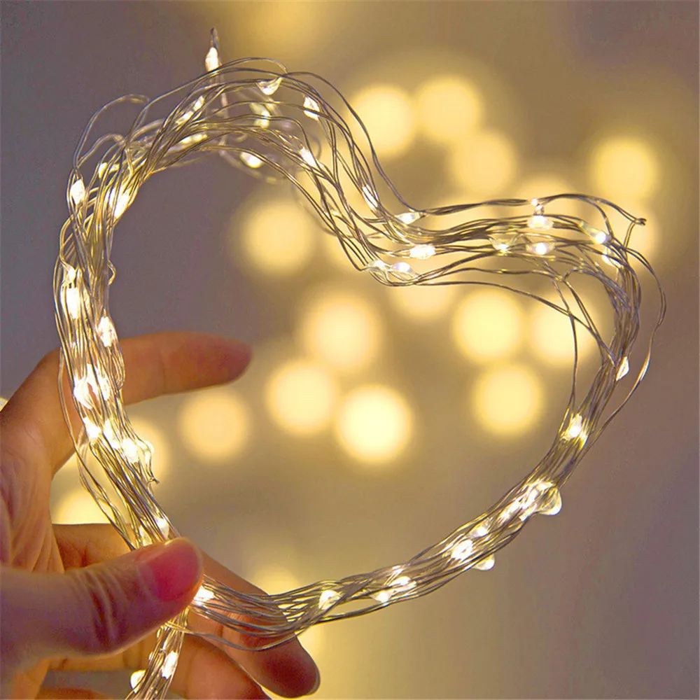 20 Pack String Fairy Lights 20Led 2M Silver Copper Wire Battery Powered Decorations Lights For Wedding Party Christmas Decor image 2