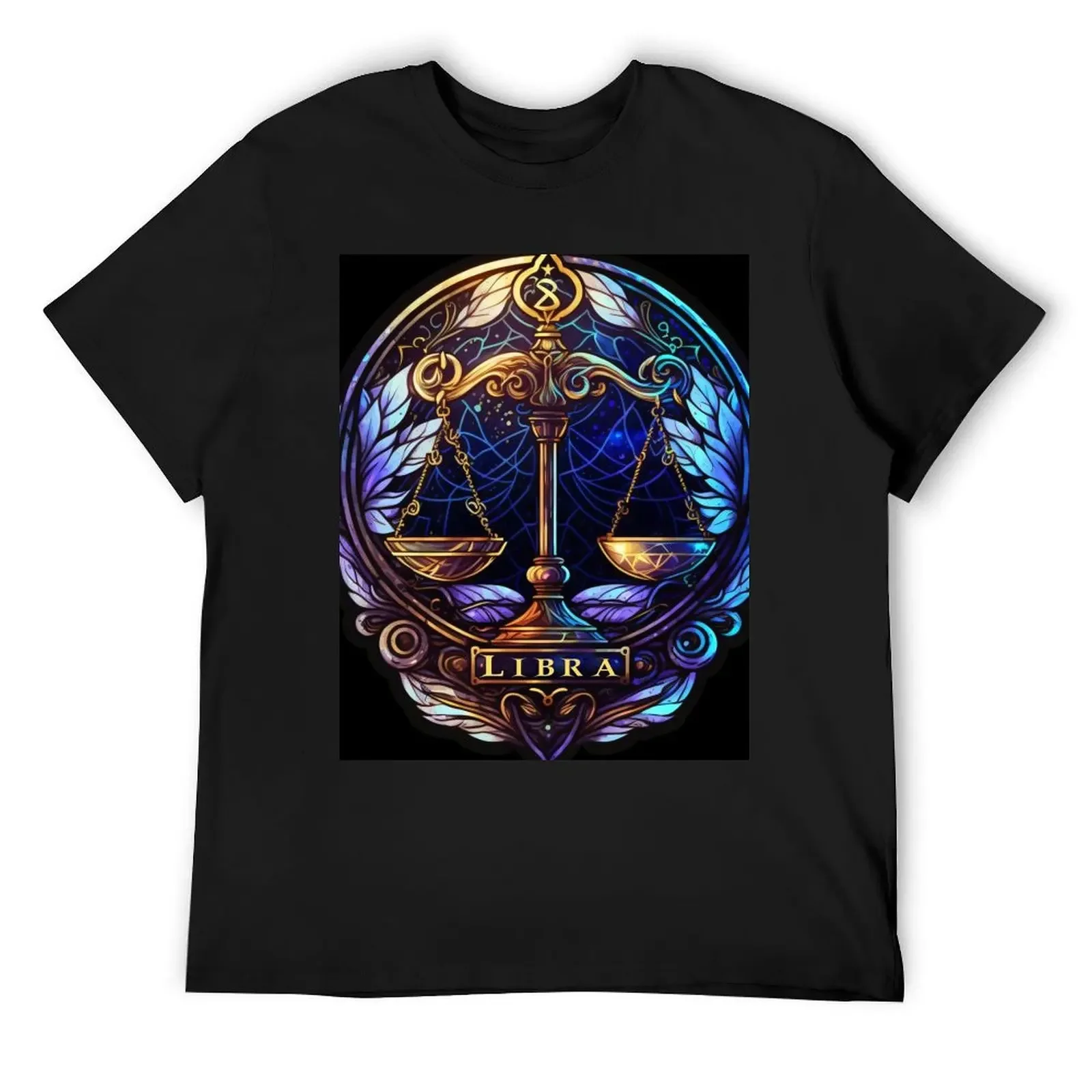 Libra Zodiac sign T-Shirt blanks vintage clothes blacks Men's cotton t-shirt