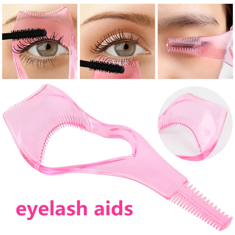 Drei-in-eins-Funktion Wimpernhilfen Rosa Tragbare Kunststoff Wimpernhilfe Make-Up Zubehör Schönheit Faule Anfänger Essentials