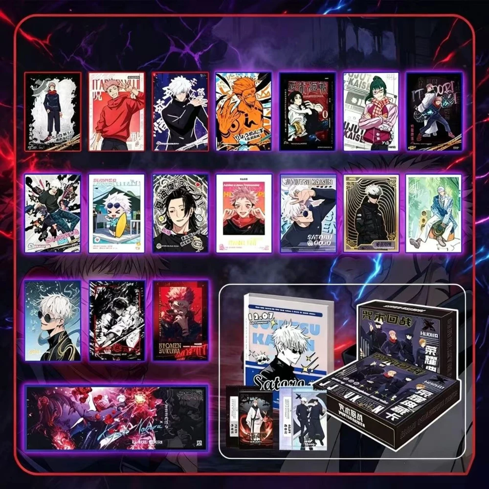 Jujutsu Kaisen Kawaii Anime Mini Collection Card, Cartoon Character Gojo Collection Set, Desktop Hobby Fan Collection Gift