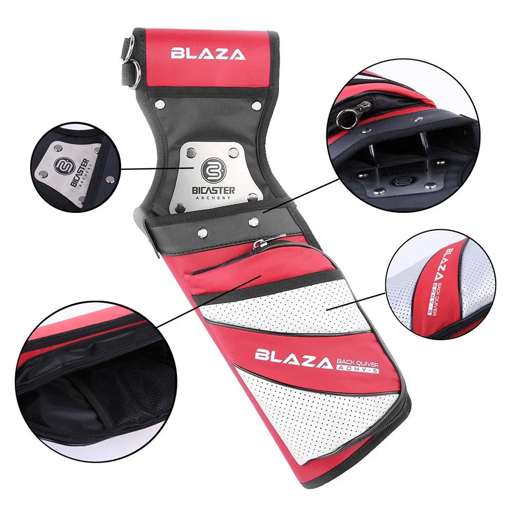 BICASTER Arrow Quiver Pouch Bag Waist Back Stainless Steel Interlayer Bow and Arrow Outdoor Hunting Shooting Archery Accessories