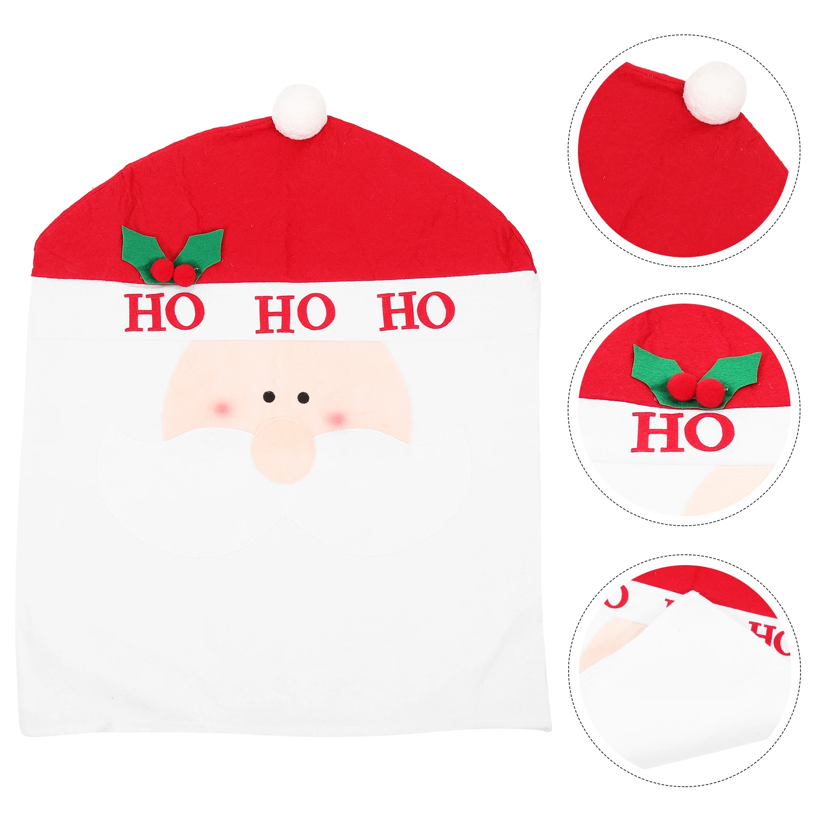 

Christmas Chair Cover Slipcover Dining Protector Supplies Decor Holiday Theme Environmental Friendly Wide Application Hotels
