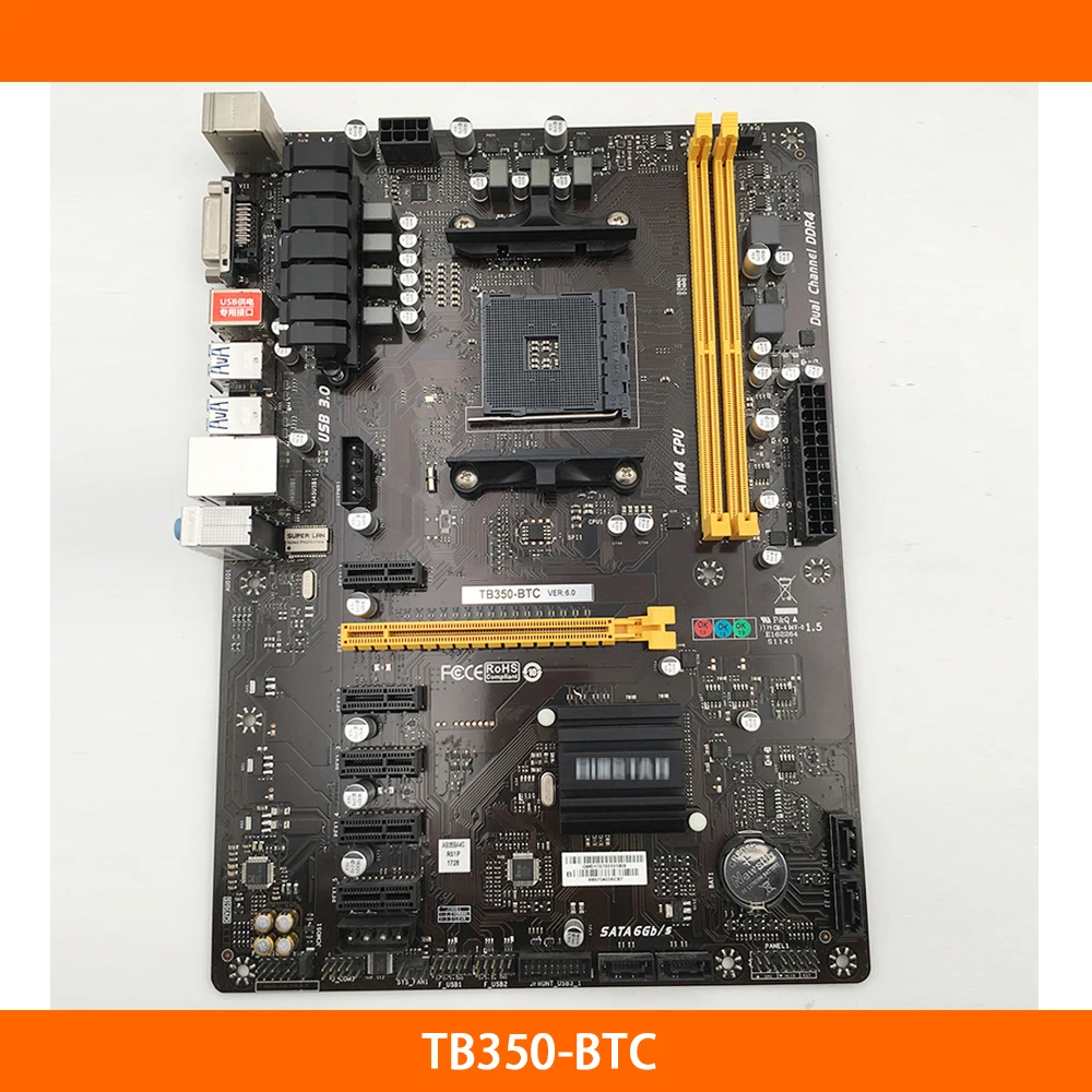 

For BIOSTAR TB350-BTC B350 Socket AM4 2×DDR4 DIMM 32GB ATX 4×SATA III Desktop Motherboard Original Quality Fast Ship