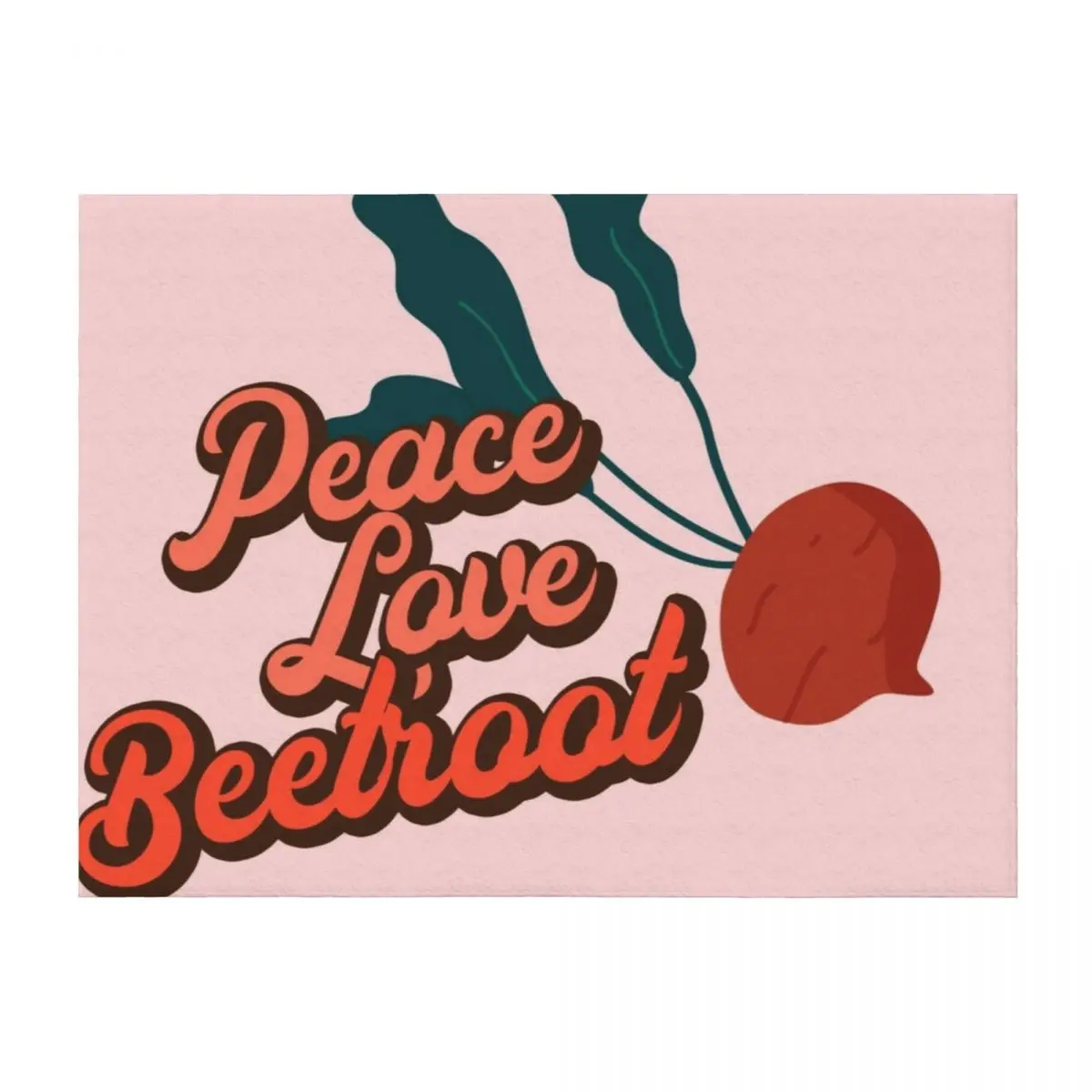 

Peace Love Beetroot. Throw Blanket Bed linens funny gift For Baby Blankets