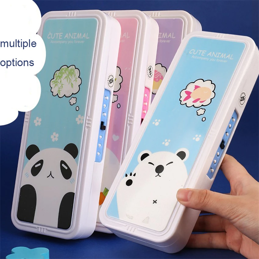 Pencil Case Password Box Estuche Cases Animal Astuccio Trousse School Supplies Kawaii Korean Stationery Cute Kalemlik Piornik