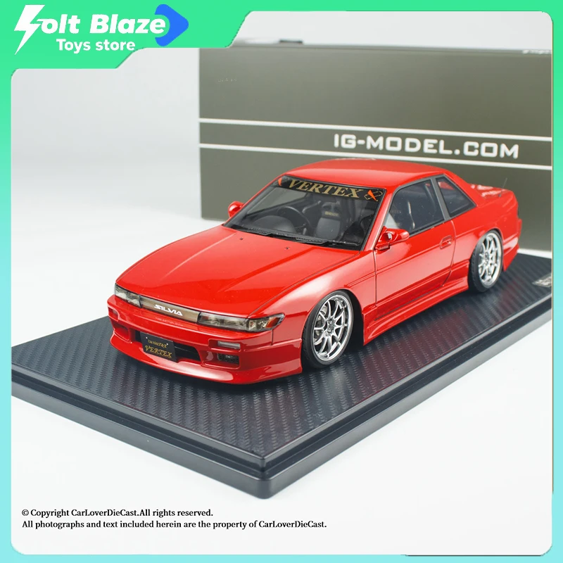 

IG 1/18 VERTEX S13 Silvia Resin Модель автомобиля Моделирование Коллекционные автомобили Красный Синий Цвет Украшение комнаты Модели Мальчик Игрушки на день рождения Подарок