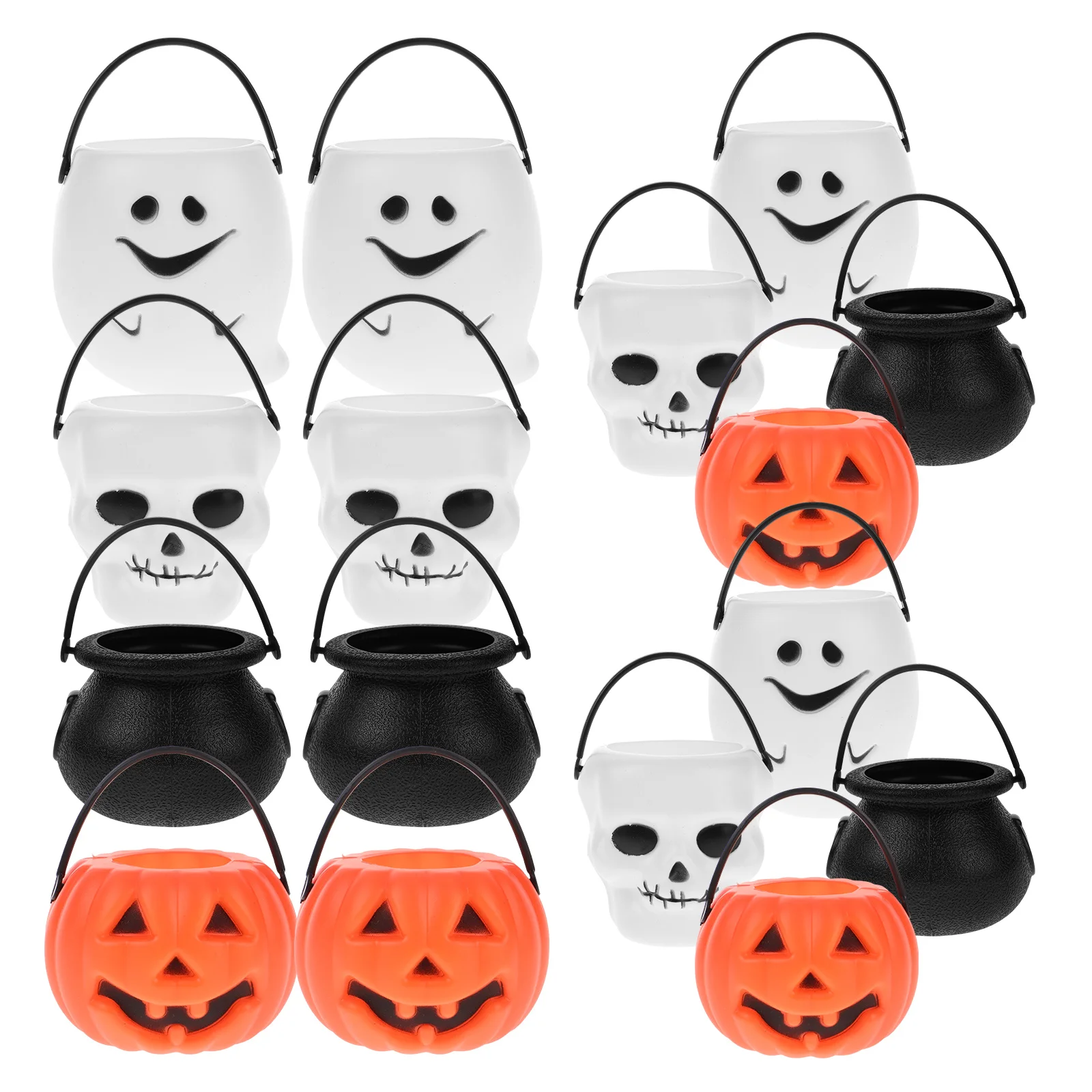 

Plastic Pumpkin Bucket Halloween Treat Container Halloween Pumpkin Bucket Storage Basket Pumpkin Candy Holder