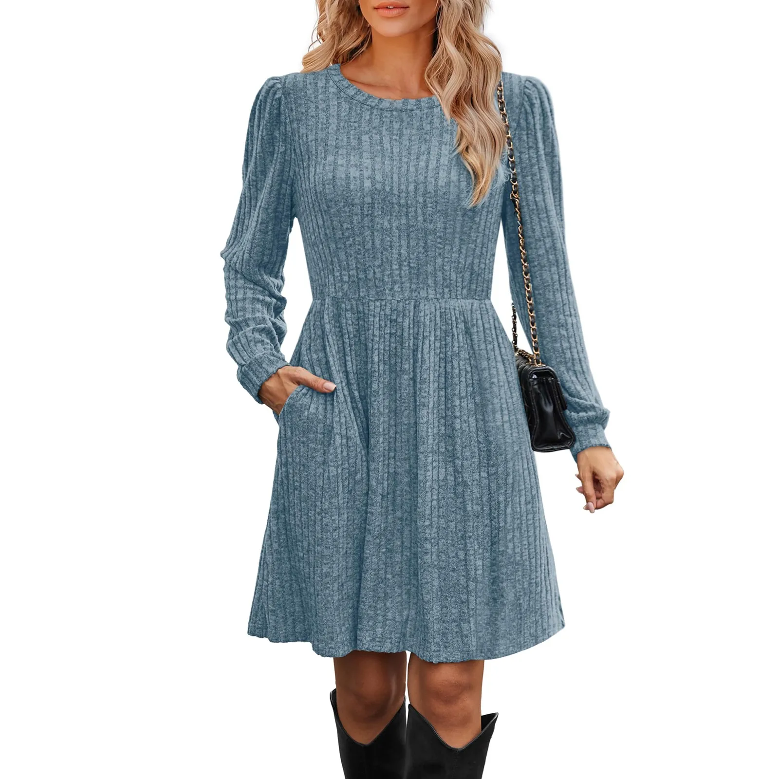 Versatile High-Waisted Solid Color Short Skirt Dresses Plus Size Dresses For Spring Maxi Dresses Casual Dresses Vestidos Largos