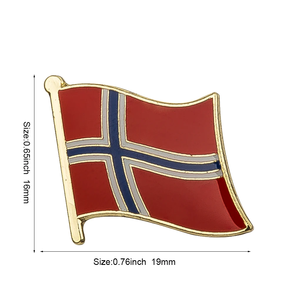 Norway Flag Badge Brooch Natinal Lapel Pins Flag Lapel Pins Country Flag Badge