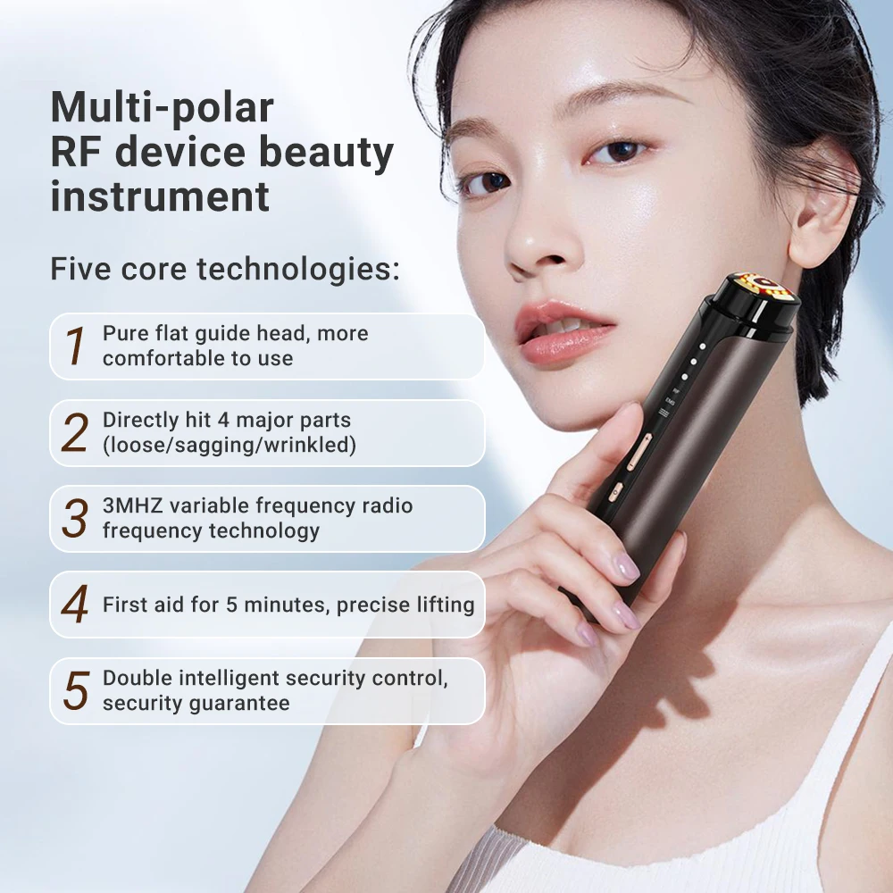 3Mhz Anti-aging RF ems Face Lifting Wrinkle Removal LED Photon Therapy Skin Rejuvenation Home Use RF Beauty Instrument