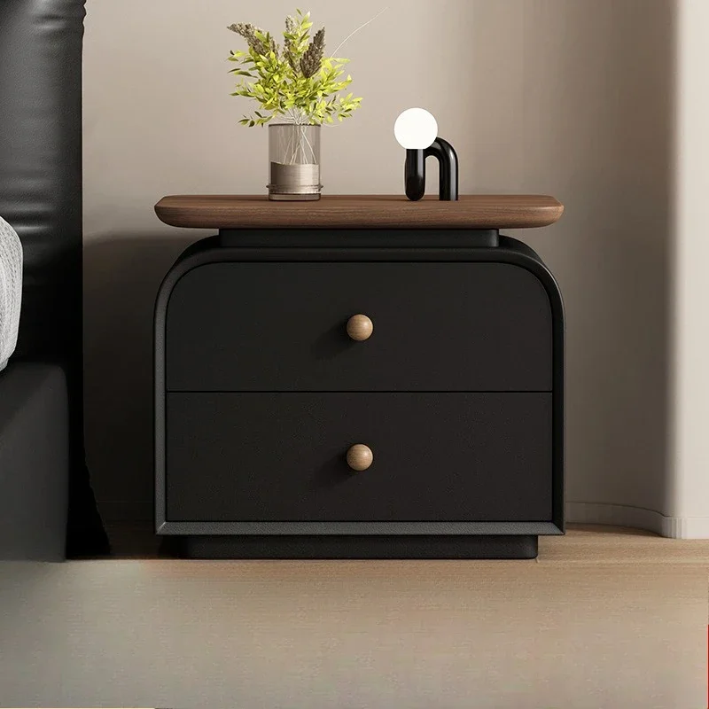 All solid wood small bedside table Italian bedroom bedside storage cabinet