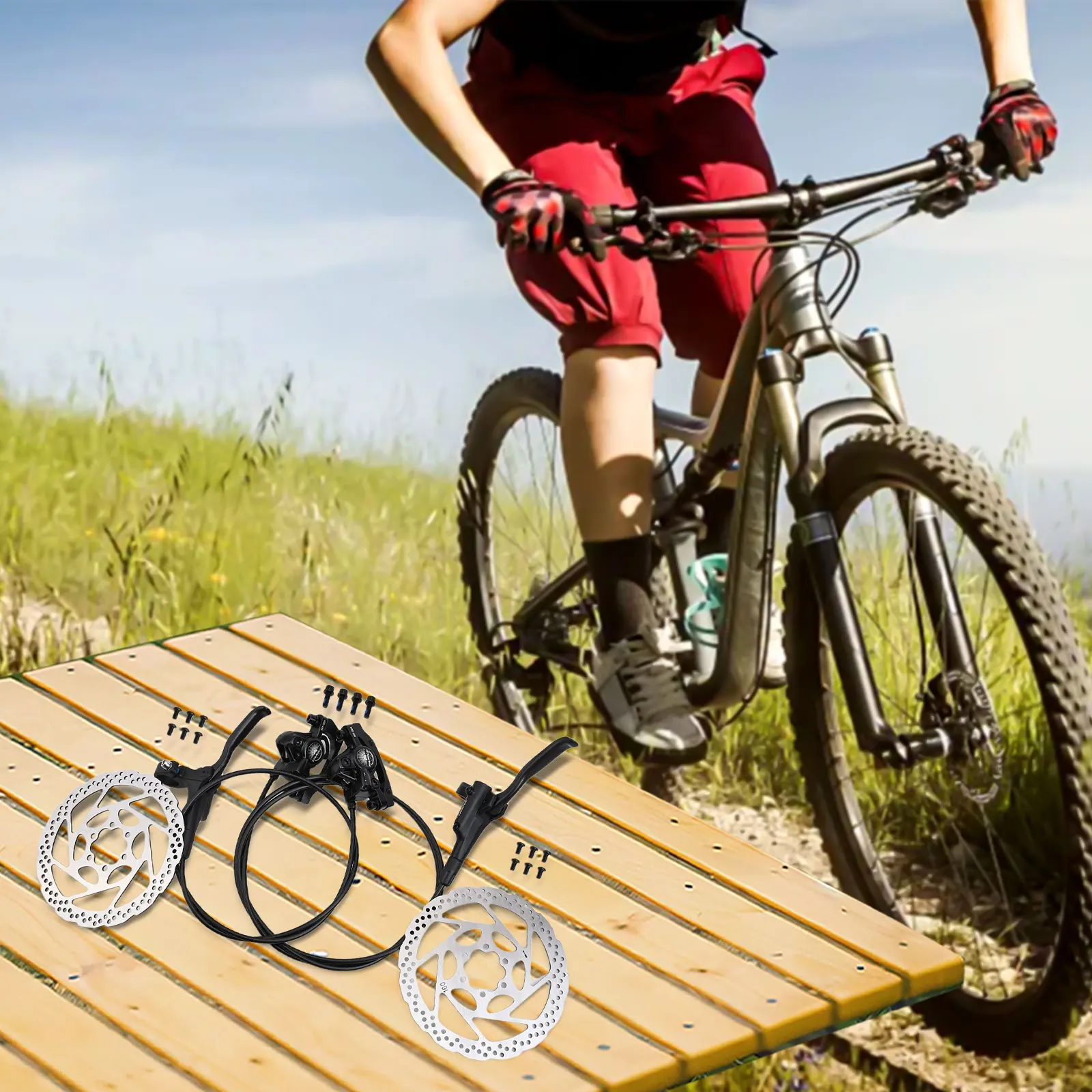 

Двухпоршневой тормоз Дисковый тормоз Торможение Универсальная совместимость для горных велосипедов Удобная ручка