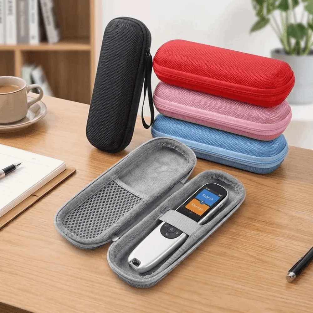 EVA Hard Shell Translator Pen Storage Bag Mesh Storage Simple Insulin Storage Case with Zipper Translation Pen Box School