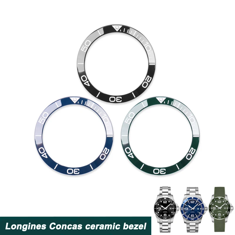 39mm 41mm Ceramic Bezel For Longines kangkas L3 Scale Ring 39mm 41mm Dial Ceramic Bezel L3 742 Watch Scale Outer Ring Wristband