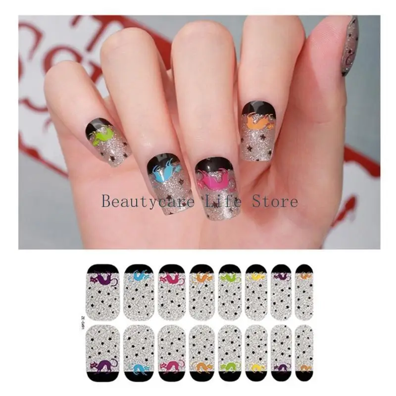652C Halloween Stickers Glow Art Stickers Fluorescent Wrap
