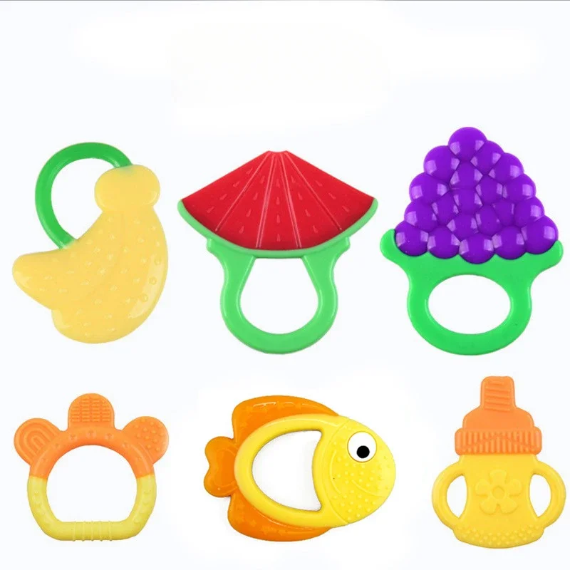 

Baby Silicone Training Toothbrush Safe Toddle Teether Chew Toys Teething Ring Gift Infant Baby Chewing