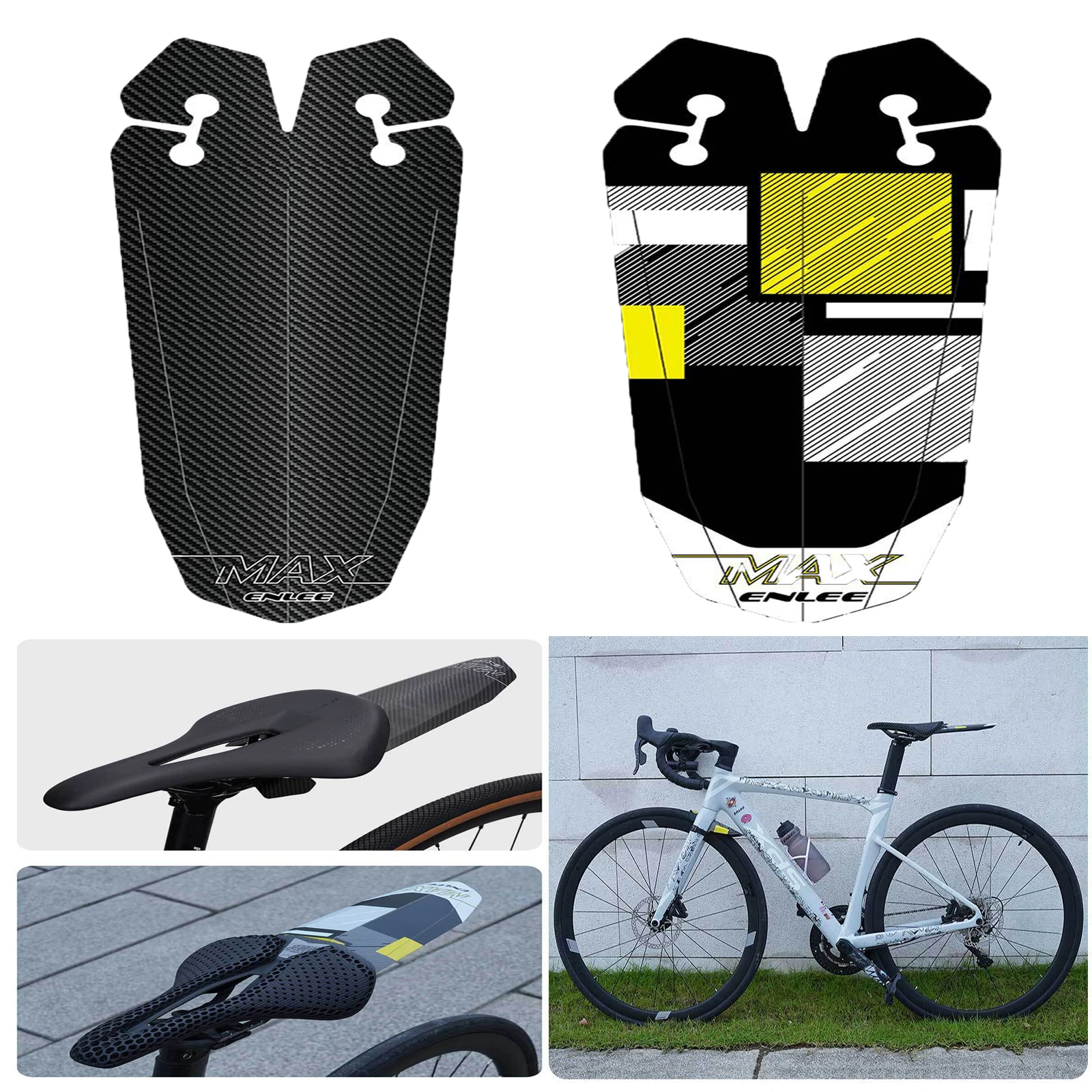 2025 ENLEE 로드 MTB 안장 윙 머드 가드 퀵 릴리즈 사이클링 컬러풀 펜더 자전거 머드가드 리어 액세서리
