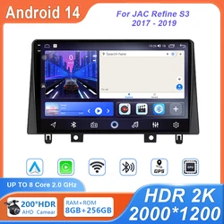 4G Car Multimedia Player Radio Video For JAC Refine S3 2017 - 2019 Android 14 Navigation GPS Touchscreen Audio Autoradio Carplay