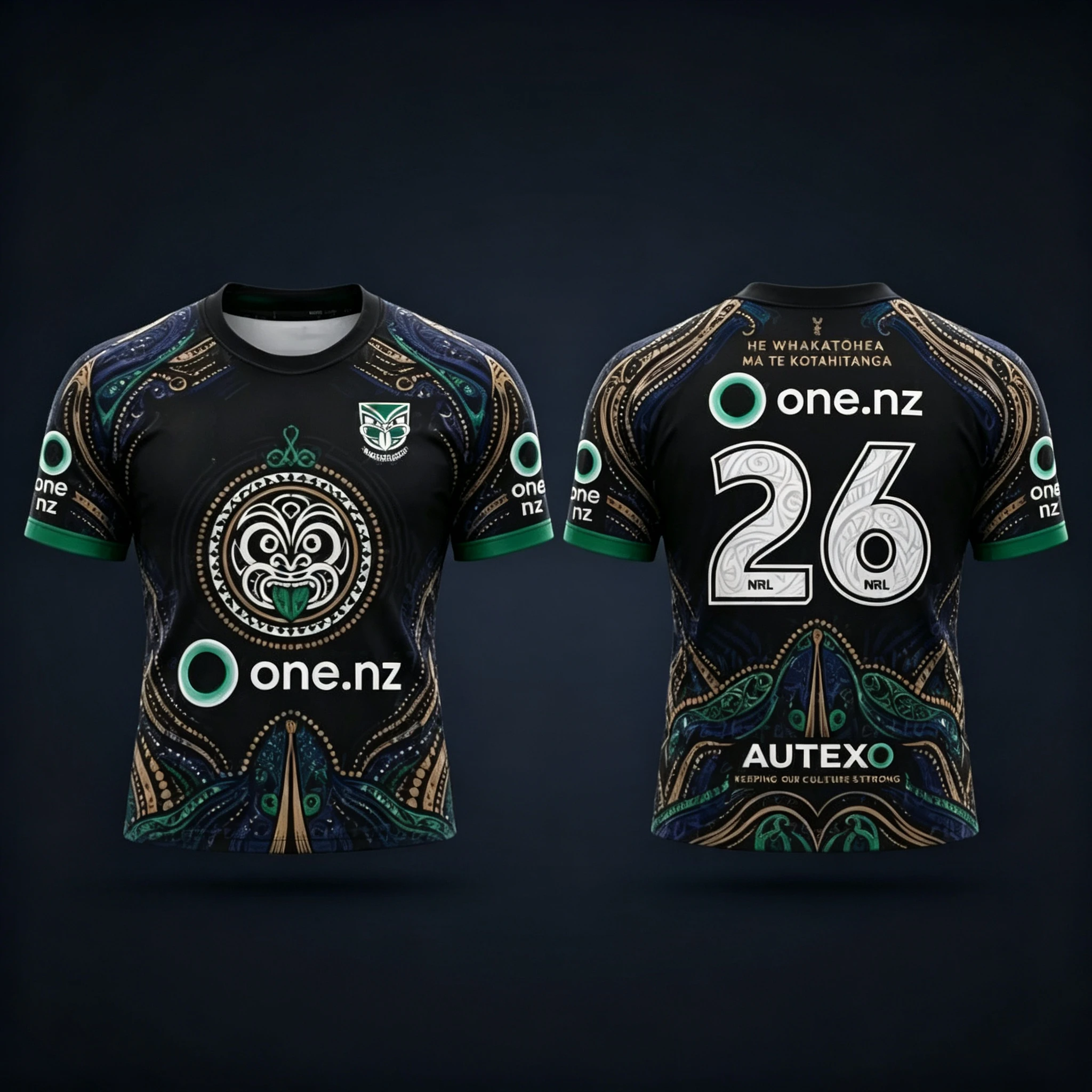 Family Matching Warriors Maori Tribal Metallic Print Rugby Jersey Oversized Solid Black Full Koru Pattern Number 1 Mesh Tees