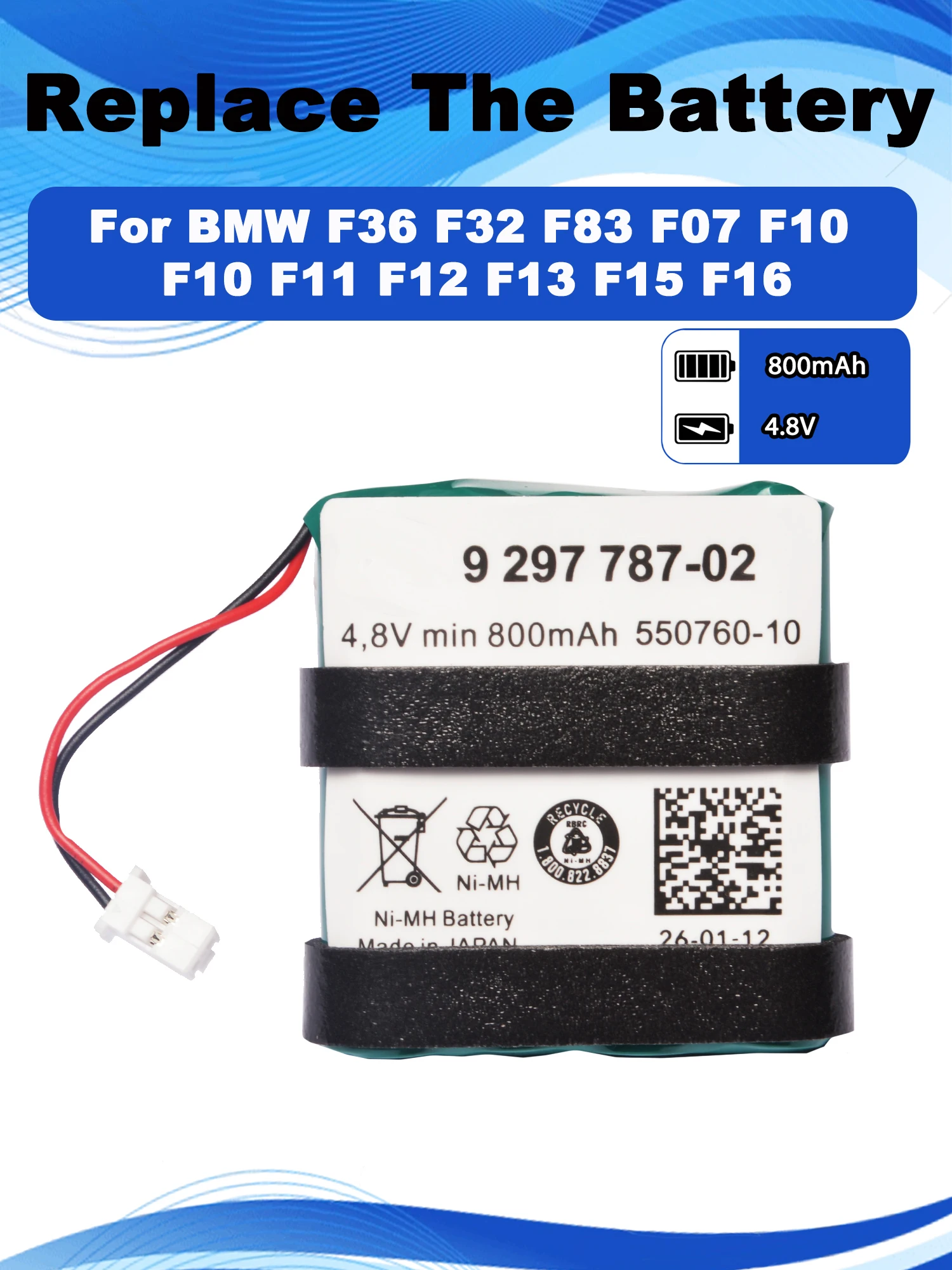 9297787-02 VCM Gateway Emergency TCU TCB SOS Battery For BMW F36 435i N55 F34 340i B58 F32 435i N55 F30 340i XDrive F23 M240i