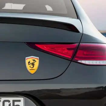 1/2件裝汽車造型3D鋁製ABARTH蠍子徽章貼紙車身後備箱裝飾,適用於菲亞特500 Punto Stilo Ducato Palio Pondo 10 最佳銷售 阿巴斯配件 - №6