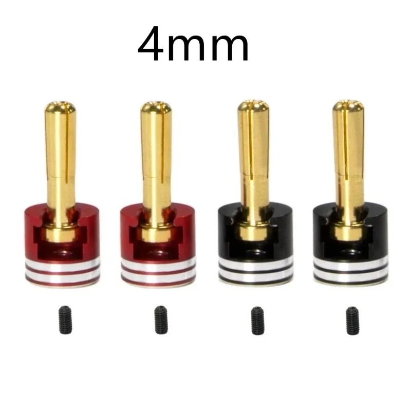 4 pz/set Guscio Duro Senza Saldatura Dissipatore di Calore In Metallo Proiettile Spine e Manopole 4mm/5mm Set per 1/10 Fuoristrada Camion RC Auto parti di aggiornamento